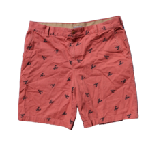 IZOD Saltwater Red &amp; Blue Lobster 8&quot; Chino Shorts Size 40 - £12.27 GBP