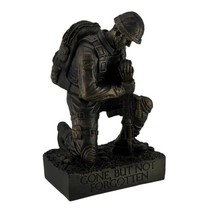 Silent Salute Kneeling Military Soldier with Rifle Statue - £30.36 GBP