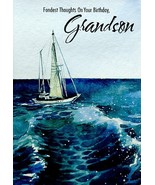 Fondest Thoughts On Your Birthday Grandson - Birthday Greeting Card - 01282 - $2.79