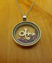 Locket Pendant - Petite Symbol with Swarovski Stones - Glass Frame - $864.31 MXN