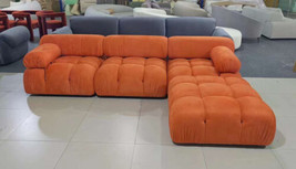 Modular Sofa 3 Seater + Ottoman Choice Of Fabric Colour Made To Order - £2,151.47 GBP