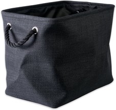 Dii Collapsible Variegated Polyester Storage Bin, Large, Black - £31.96 GBP