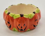 E) Royal Norfolk Ceramic Pumpkin Jack-O-Lantern Halloween Candy Dish Bowl - $9.89
