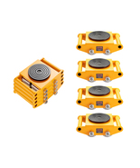 VEVOR 4 PCS Machinery Skate Dolly 12 T/26455 LBS Carbon Steel 4 Steel Wh... - $231.17