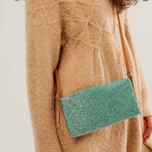 Urban Outfitters Plus One Embellished Sparkle Crossbody Bag, Mint Green,... - $73.87