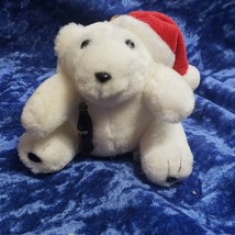 Vintage 1993 Coca Cola Polar Bear Christmas Santa Hat Holiday Plush Figure - £5.46 GBP