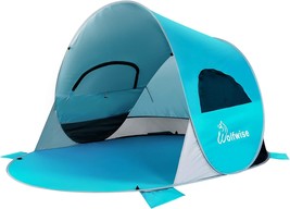 Wolfwise Upf 50 Quick Pop Up 3-4 Person Beach Sport Umbrella Tent Sun Shade Baby - £60.52 GBP