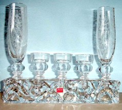 Baccarat Forest of Dreams Crystal Vases &amp; Candle Holders 6 PC Marcel Wan... - $1,529.55