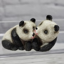 Panda Bears Mini 2&quot; Resin Statue Desk Garden Aquarium Decor Figure  - $11.88