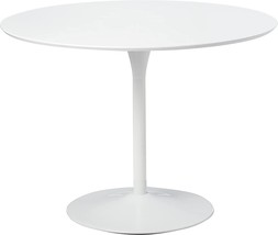 Osp Home Furnishings Flower Mid-Century, Dining Table, White Base - £468.20 GBP