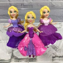 Disney Princess Royal Clip Rapunzel Mini Dolls Lot Of 3 Tangled Figures - £11.89 GBP