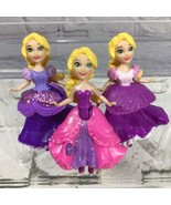 Disney Princess Royal Clip Rapunzel Mini Dolls Lot Of 3 Tangled Figures - £11.66 GBP