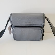 Coach CN729 Sullivan Crossbody Pebbled Leather Messenger Bag Industrial Grey - £121.89 GBP
