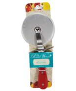 Pioneer Woman Frontier Collection Linen Pizza Cutter Red New - $12.44