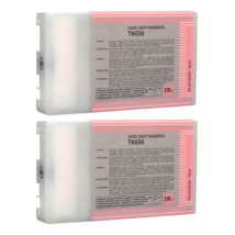 2x NON-OEM Epson Light Magenta Ink Cartridge Stylus Pro 7880 Replaces T603600 - £76.41 GBP