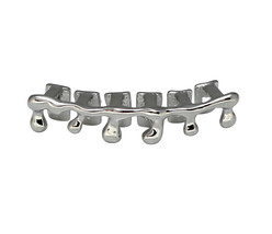 Bottom Piece Drip Grillz Custom Fit Silver Plated Teeth Caps Lower Grill - £7.52 GBP