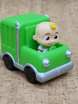 COCOMELON JJ Mini Figure Mini Green Trash Truck Free Wheeling Vehicle Toy - £11.86 GBP