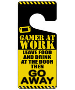 Gamer At Work Go Away Novelty Metal Door Hanger  - £15.14 GBP