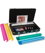 Open Box! White Swan American Aluminum Mahjong Set- Ivory Tiles - Black - $157.28 CAD