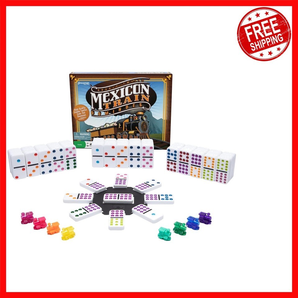 High-Quality Double 12 Dominoes Set for Mexican Train Gameplay - For 1-8... - $50.48