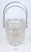 Heisey Elegant Glass Rosalie Dolphin Feet Clear Ice Bucket ~Etched~Vintage~Htf - £86.04 GBP