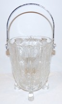 HEISEY ELEGANT GLASS ROSALIE DOLPHIN FEET CLEAR ICE BUCKET ~ETCHED~VINTA... - £86.72 GBP