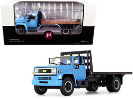 Chevrolet C65 Flatbed Truck Blue and Black 1/34 Diecast Model by First Gear - £69.66 GBP