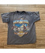 Vintage 80s Harley Davidson Real Steel Single Stitch T Shirt USA Faded Gray - £216.32 GBP