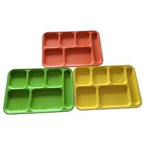 Cambro 1014R 6 Compartment Cafeteria Tray Camping Picnic Lunch Vintage S... - £22.34 GBP