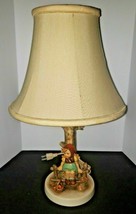 Goebel Hummel &quot;Just Resting&quot; Little Girl Sitting on Fence Figural Lamp H... - $179.99