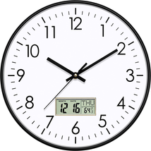 Foxtop Digital Wall Clock with Date, Month, Day of Week and Temperature,... - £27.06 GBP