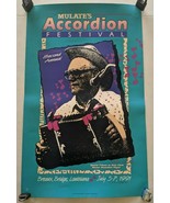 1991 Mulate&#39;s Accordion Festival Poster - Octa Clark SIGNED - 35x22 Loui... - £137.13 GBP