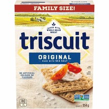 2 Boxes of Triscuit Original Family Size Crackers Made With Sea Salt 354g Each - £20.56 GBP