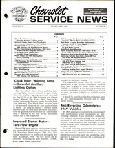 Chevrolet Service News - Volume 40, January 1969 Chevelle Camareo Corvette - $18.48