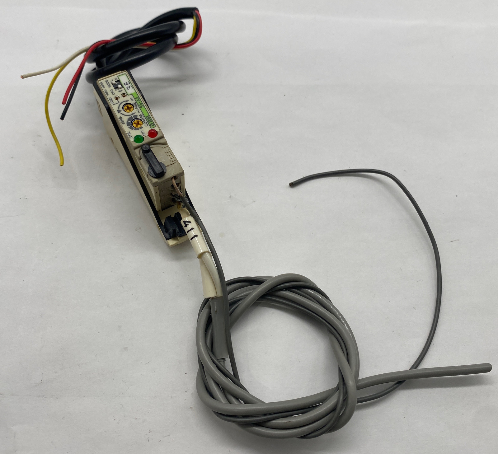 Sunx SS-A5 Photoelectric Sensor, 12-24 VDC 3M Cable, Missing Cover  - $18.60