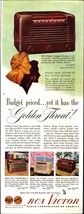 1946 RCA Victor Tabletop Radio art Vintage Print Ad f1 - £20.14 GBP