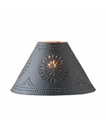 15- inch Flared Lamp Shade with Chisel in Textured Black Tin - $895.60 MXN