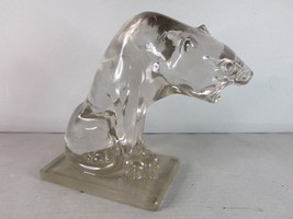 Vintage Decorative Signed Steuben Crystal Lion Figure E845 - £751.79 GBP
