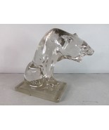 Vintage Decorative Signed Steuben Crystal Lion Figure E845 - $17,903.81 MXN