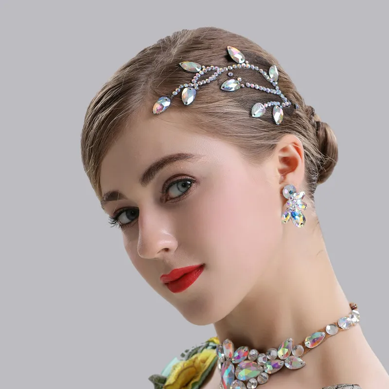 Women Dance Accessories Necklaces Hair Jewelry Dangle Earrings Lady National Sta - £60.91 GBP