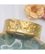 Forged From Gold Textured Cuff Bracelet - $22.21 CAD