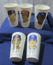 Vtg 70s 7-11 MLB Baseball Plastic Slurpee Cups Lot of 5- Murcer Gibson D... - £15.69 GBP