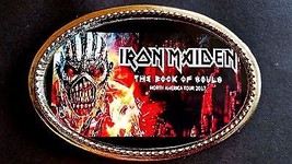 IRON MAIDEN - Rock --The Book of Souls Epoxy Photo Belt Buckle - NEW! - £14.23 GBP