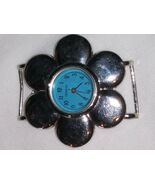 LADIES GENEVA BLUE FLOWER FACE OF WATCH JAPAN MOVT NO BAND - $1,188.51 MXN