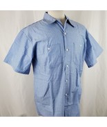 Vintage Work Wear Corp Uniform Work Shop Shirt Large Short Sleeve Stripe... - £15.68 GBP