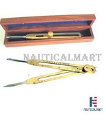 Solid Brass Proportional Divider 9 in with Nice Hardwood Box - $38.61