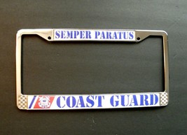 Semper Paratus Uscg Us Coast Guard Chrome Plated License Frame 6 X 12 Inches - £9.97 GBP