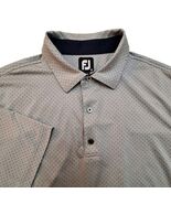 FootJoy FJ Golf Polo Shadow Wood Mens Sz XL Grey With Navy Dots &amp; Inside... - $383.69 MXN