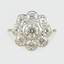 1.00Ct Round Cut White Diamond 925 Sterling Silver Floral Design Engagement Ring - £84.12 GBP