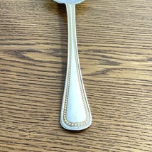 Vintage Community Silver Plated Serving Spoon Gold Beads Pattern 8.75” - £9.98 GBP